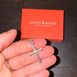 James Avery Silver Cross Pendant and Chain